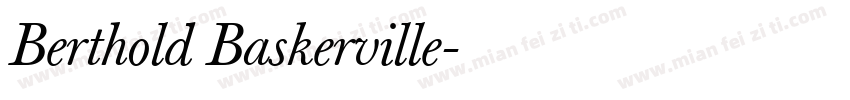 Berthold Baskerville字体转换